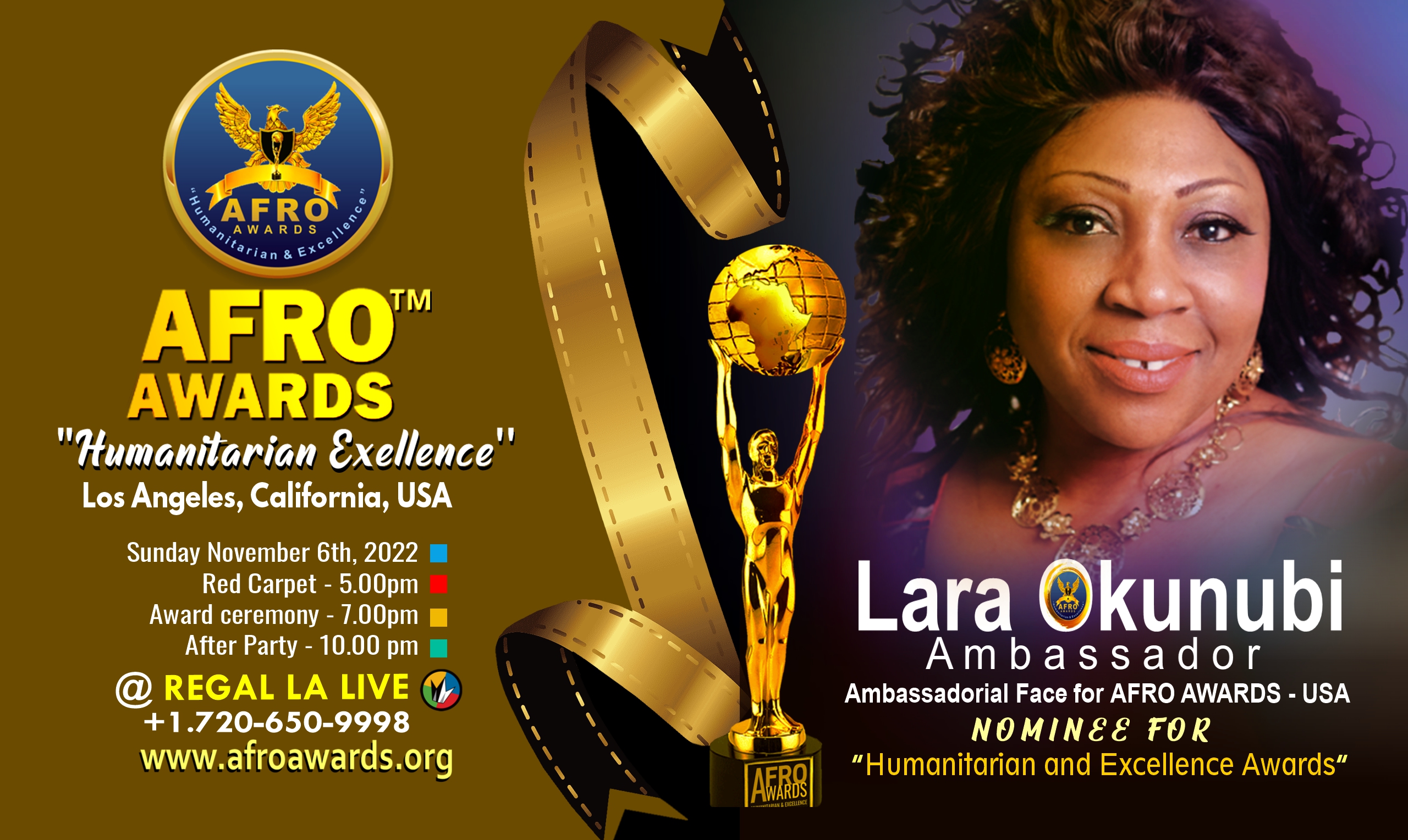Lara Okunubi - Afro Awards2022 - Los Angeles